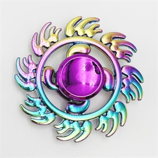 Farverig fidget spinner flammehjul